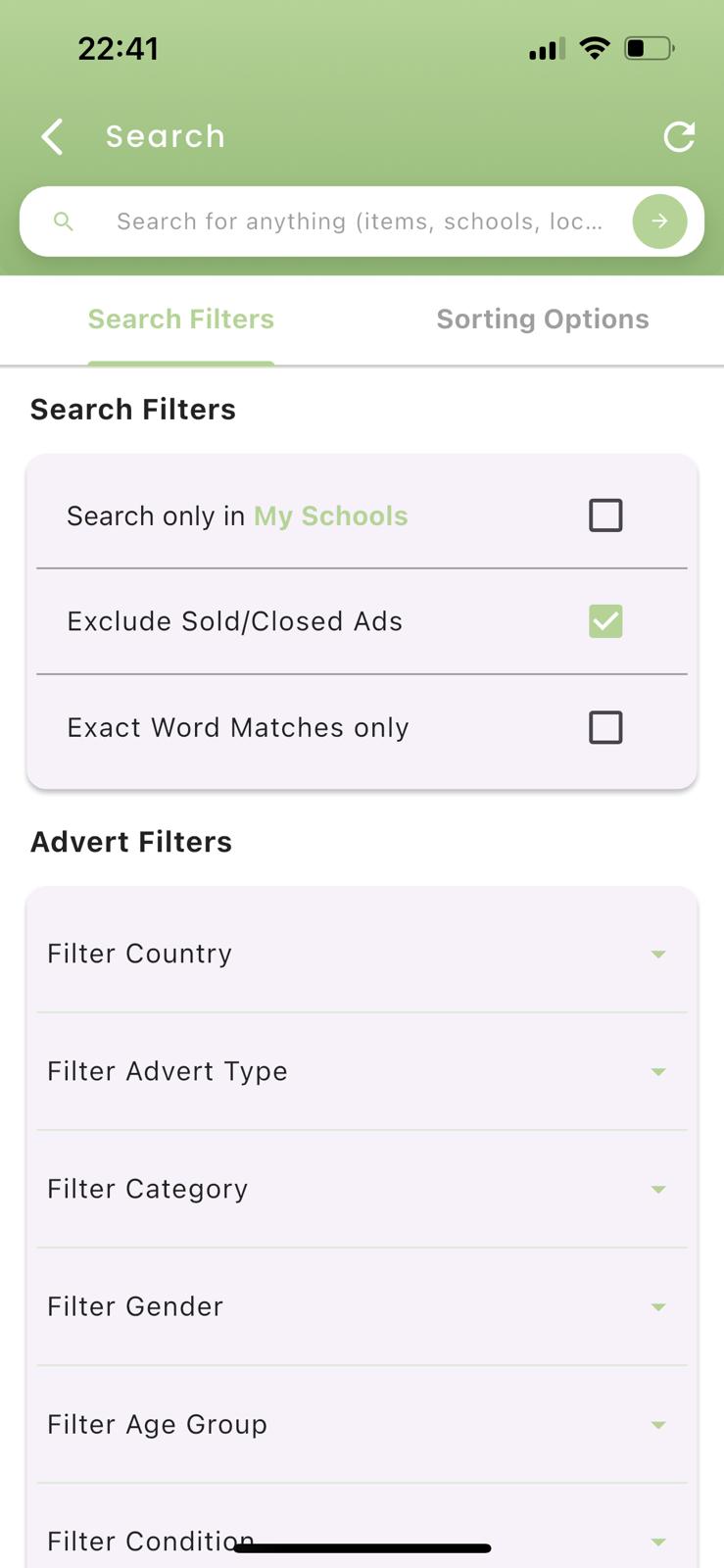 Schooly Screenshot - Home Screen